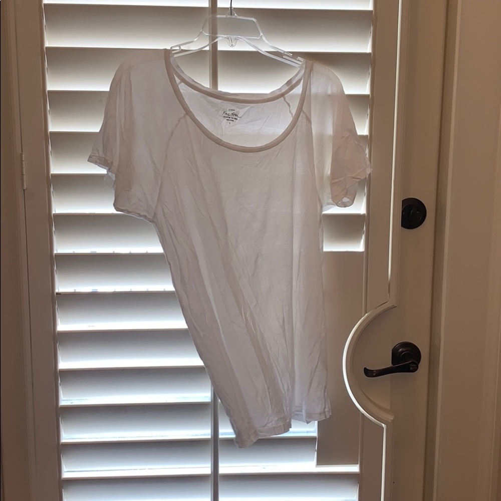 J. Crew White Short Sleeve Shirt